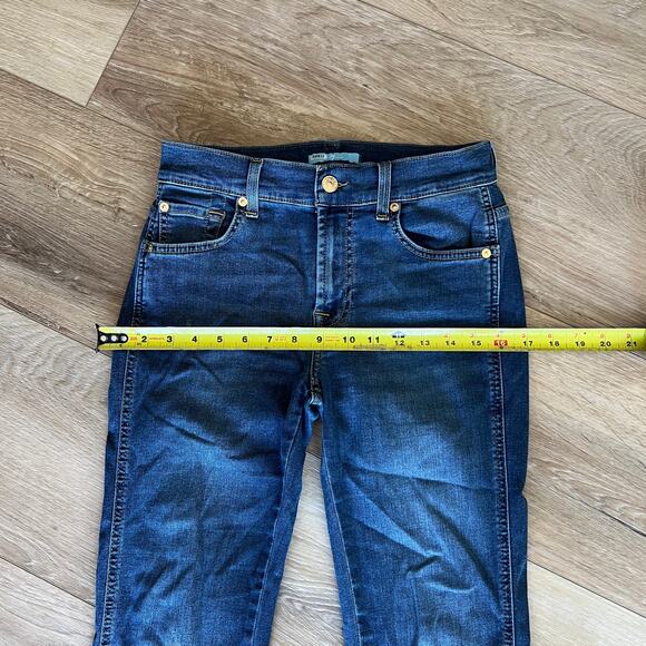 7 FOR ALL MANKIND Women's Bootcut Tailorless Jeans Size 27 In Medium Wash - Picture 4 of 14